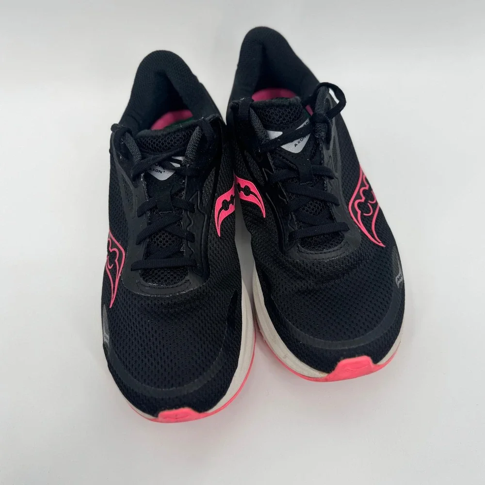 Saucony Axon 3 Women's Running Shoes Black Pink Size‎ 9 Lightweight